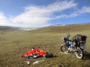 バイクとテント